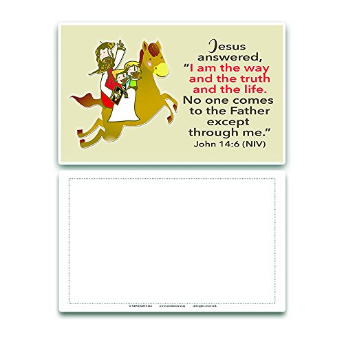 NewEights Christian Postcards for Kids - God Is Love Theme