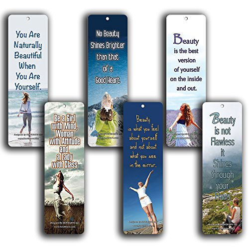 NewEights Beauty Quotes about Women Bookmarks (60 Pack)