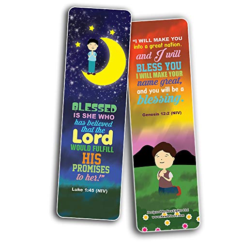 Top Bible Verses about God's Blessings NIV Bookmarks for Men (30-Pack) - Stocking Stuffers for Boys - Children Ministry Bible Study Church Supplies Teacher Classroom Incentives Gift