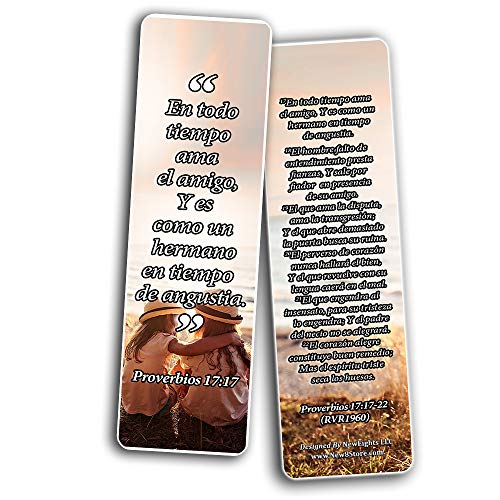 Spanish Bookmarks Cards (60-Pack) - Popular Inspirational Holy Scriptures - War Room Decor