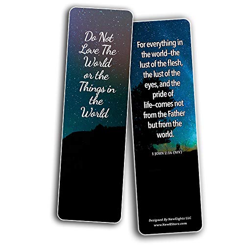 Bible Verses Bookmarks About Controlling Our Emotions (60-Pack) - VBS Sunday School Easter Baptism Thanksgiving Christmas Rewards Encouragement Gift Motivational Cards Scriptures