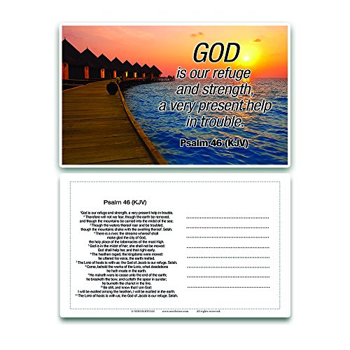 Religious Postcards (30-Pack) - Psalms KJV Psalm 91 46 118 121 139 144 - Bulk Collection & Gift with Inspirational, Motivational, Encouragement Messages
