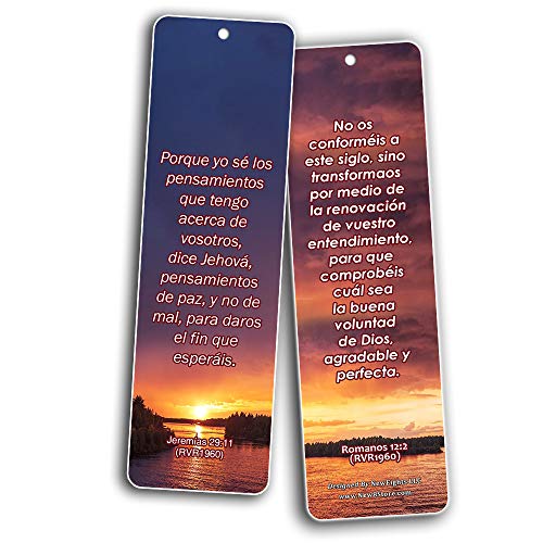 Spanish Religious Bookmarks - Bible Verses About Health (60 Pack) - Perfect Giftaway for Sunday Schools and Ministries