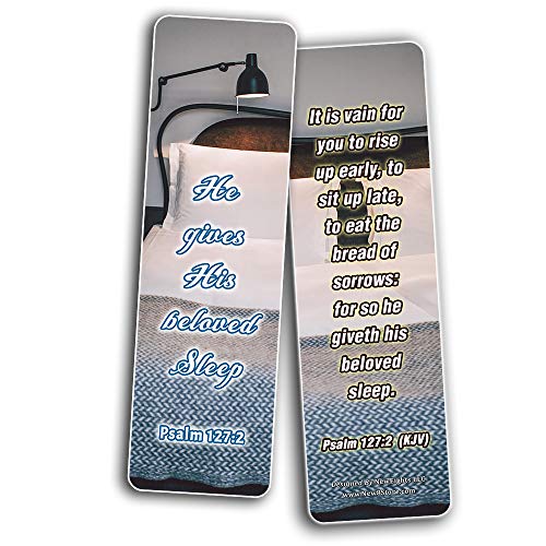 KJV Bible Verses to Help You Sleep Bookmarks Cards (60-Pack)