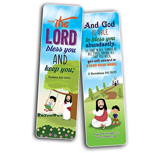 God's Blessing Christian Living Bookmarks (30-Pack) - Stocking Stuffers for Boys Girls - Children Ministry Bible Study Church Supplies Teacher Classroom Incentives Gift