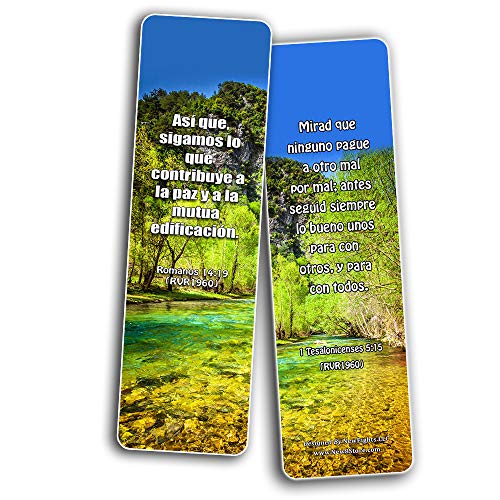 Spanish Peace Bible Verses Bookmarks