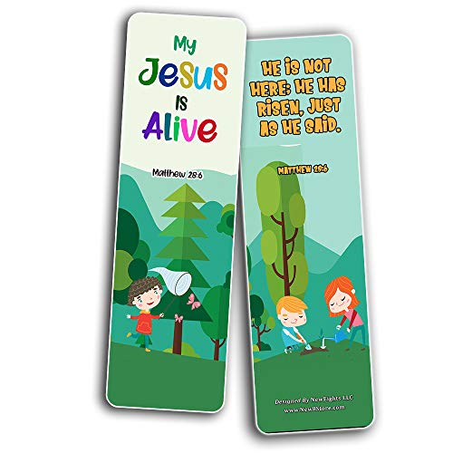 Bible Bookmarks for Kids - God is Great (30 Pack) - Well Designed for Kids - Stocking Stuffers Devotional Bible Study - Church Ministry Supplies Teacher Classroom Incentive Gifts