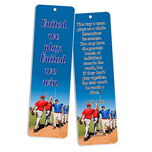 Sports Inspirational Quotes Cards Bookmark Set (60-Pack) - Teamwork Team Building Training Inspirational Quotes - Encouragement Gifts for Men Women Teens Kids Boys Girls Athletes