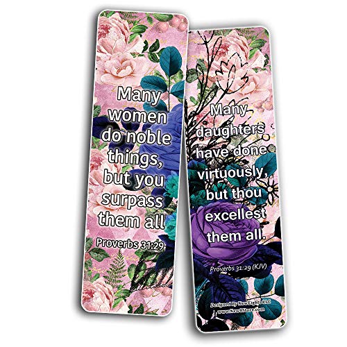 Virtuous Women Proverbs 31 KJV Scriptures Bookmarks for Women (12-Pack)