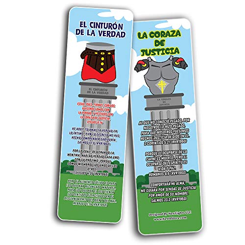 Spanish Armor of God Bookmarks and Stickers for Kids