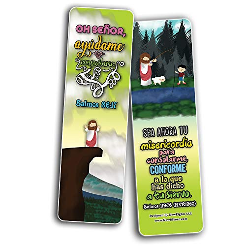 Spanish God's Comfort Christian Living Bookmarks (30-Pack) - Stocking Stuffers for Boys Girls - Children Ministry Bible Study Church Supplies Teacher Classroom Incentives Gift