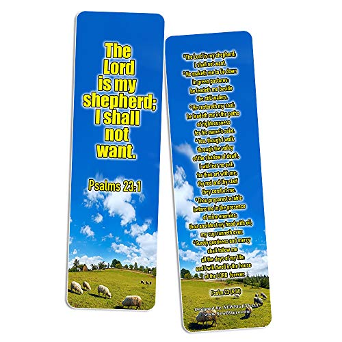 Christian Bookmarks Cards - Psalm 23 King James Version (60 Pack)
