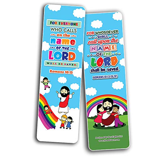 Jesus is the Way KJV Bookmarks Cards for Kids (30-Pack) - Stocking Stuffers for Boys Girls - Children Ministry Bible Study Church Supplies Teacher Classroom Incentives Gift