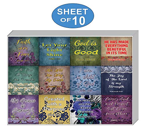 Vintage Religious Stickers for Women Series 1 (10-Sheet) - Great Gift For Women