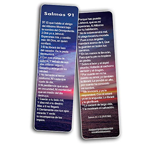 Spanish Psalm 91 Bookmarks Cards RVR1960