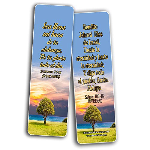Spanish Powerful Bible Verses to Live by Bookmarks (RVR1960) (60-Pack) - Perfect Gift Idea for Friends and Loved Ones