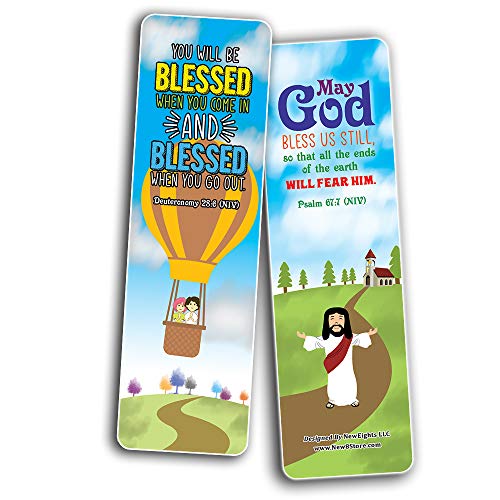 God's Blessing Christian Living Bookmarks (30-Pack) - Stocking Stuffers for Boys Girls - Children Ministry Bible Study Church Supplies Teacher Classroom Incentives Gift