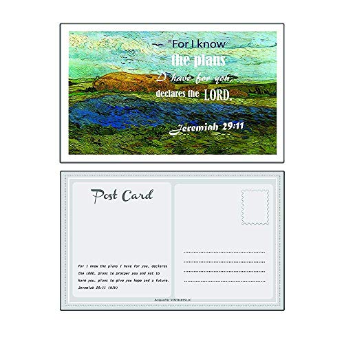 Christian Inspirational Postcards - Be Strong Bible Verse Theme (60-Pack) - Postcrossing Birthday Church Stocking Stuffers for Men Women Teens Kids