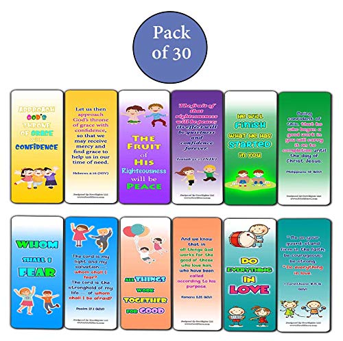 Confidence Building Scriptures for Kids Bookmarks (30-Pack)