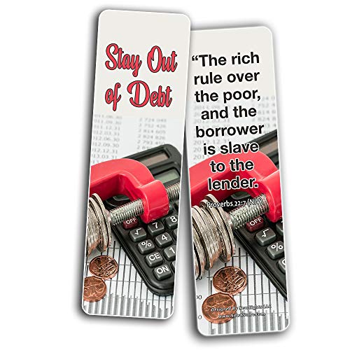 Christian Bookmarks for Biblical Financial Principles Series 1 (60-Pack) - Bible Study Resources Materials - Great Stocking Stuffer Easter Cards