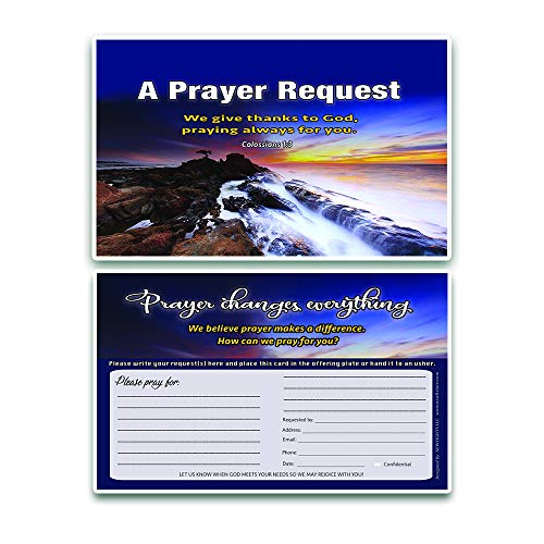Prayer Request Pew Cards (60-Pack) - NEPC1040 Scenery - Track Down Prayer Request Efficiently