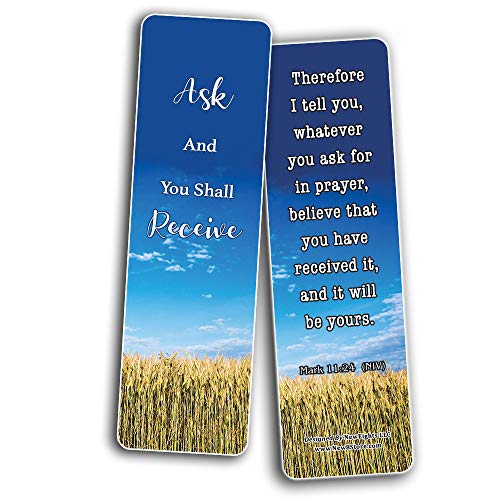 Secret To Powerful Prayer Memory Verses Bookmarks (60-Pack) - Perfect Giftaway for Sunday School and Ministries