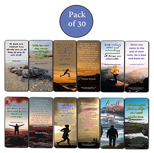 Inspirational Quotes Bookmarks Cards Series 2 (30 Pack) - Handy Inspirational Quotes - Stocking Stuffers Adoration Devotional Bible Study - Church Ministry Supplies Classroom Teacher Incentive Gifts