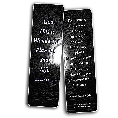 Scriptures Bookmarks - Bible Verses about Strength (60 Pack) - Perfect Gift away for Sunday School and Ministries - Christian Stocking Stuffers Birthday Assorted Bulk Pack