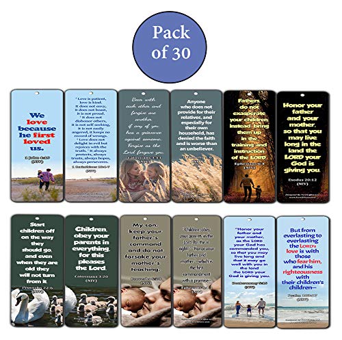Bible Scriptures About Family (30 Pack) - Bible Texts That Helps One Know About the Significance of the Family