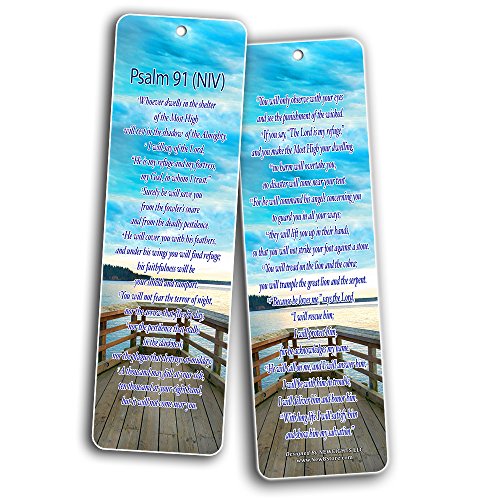Bible Verse Bookmarks - Psalm Bookmarks - NIV Version (30-Pack) - Religious Christian Inspirational Gifts to Encourage Men Women Boys Girls - Bible Study Sunday School War Room Decor