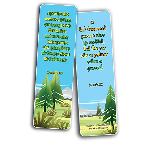 Bible Bookmarks for kids - Character Building Series 3 (60 Pack) - Perfect Gift away for Sunday School and Ministries - VBS Sunday School Easter Baptism Thanksgiving Christmas Rewards Encouragement