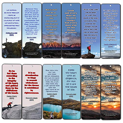 Bible Verses on Leadership Bookmarks (30-Pack) - Handy Bible Verses Perfect for Daily Encouragement for Aspiring Leaders