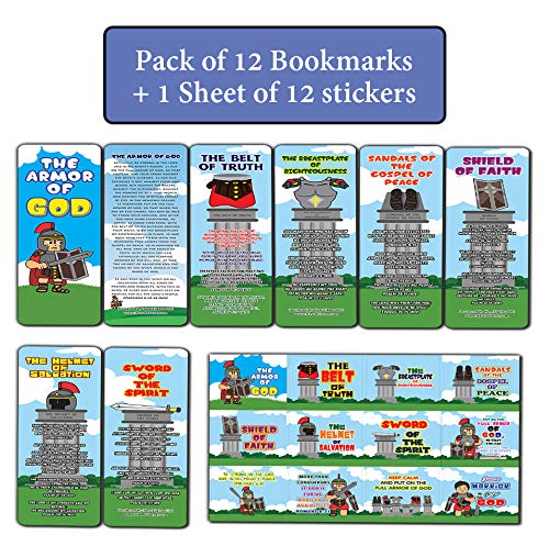 Armor of God Bookmarks and Stickers for Kids