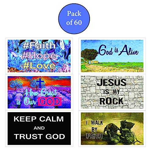 New Christian Inspirational Bible Verses Postcards Cards - How Great is Our God Theme