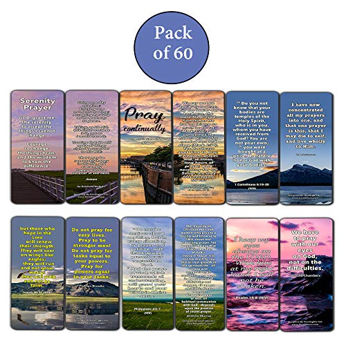 The Serenity Prayer Bookmarks (60 Pack) - Serenity Prayers that are Simple and Easy to Memorize