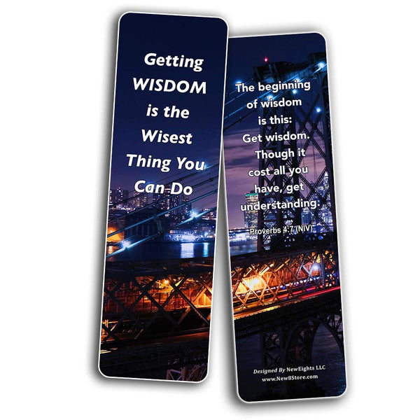 Christian Bookmarks for Biblical Encouraging Wisdom Words for Young Entrepreneurs