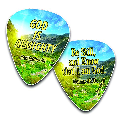 Christian Guitar Picks - Almighty God (12-Pack)