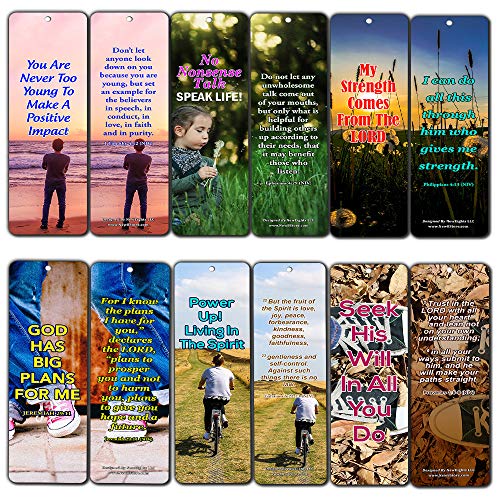 Encouraging Bible Verses For Teens Bookmarks (30 Pack) - Handy Reminders For Teens To Memorize
