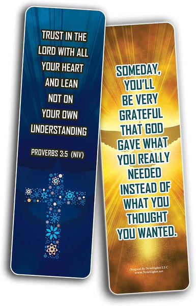NewEights Famous Verses and Quotes on Trust (30-Pack) – Daily Motivational Card Set – Collection Set Book Page Clippers – Ideal for Church Events
