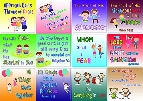 Confidence Building Scriptures Stickers for Kids (20-Sheet) - Great Giftaway Stickers for Ministries