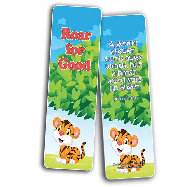Encouraging Bible Verses Bookmarks for Kids - Animal Series 3
