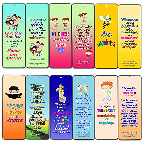 Favorite Bible Verses for Kids - Improve Behavior (60-Pack) - Great Way For Kids to Learn the Scriptures and Improve their Demeanor