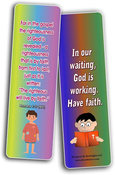 NewEights Famous Verses and Quotes on Faith (30-Pack) – Daily Motivational Card Set – Collection Set Book Page Clippers – Ideal for Church Events