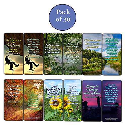 Bible Verses about Victory NIV Bookmarks (30 Pack) - Handy Christian Daily Reminder