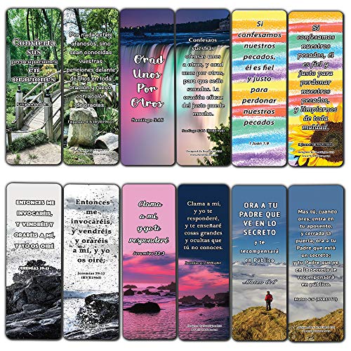 Spanish Favorite Prayer Bible Promises Bookmarks (30-Pack) - Variety Handy Spanish Scriptures