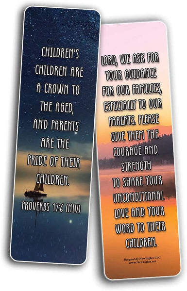 Popular Prayers and Bible Scriptures on Family Bookmarks (60-Pack) - Church Memory Verse Sunday School Rewards - Christian Stocking Stuffers Birthday Party Favors Assorted Bulk