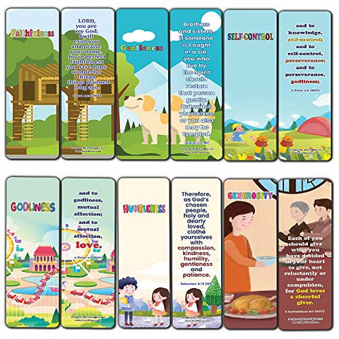 Christian Learning For Kids: Developing Character Bookmarks Series 2 (60-Pack)