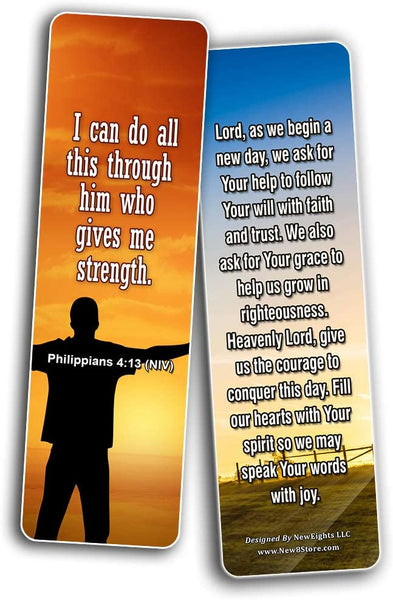 Popular Prayers and Bible Scriptures on Morning Prayers Bookmarks - 12 Pack