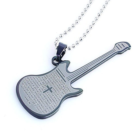 NewEights Guitar Cross Pendant Necklace