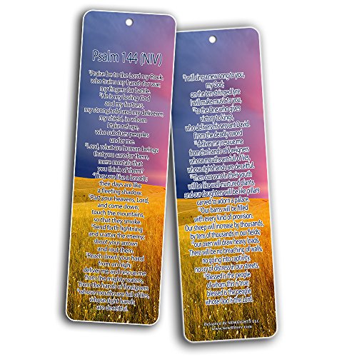 Bible Verse Bookmarks - Psalm Bookmarks - NIV Version (30-Pack) - Religious Christian Inspirational Gifts to Encourage Men Women Boys Girls - Bible Study Sunday School War Room Decor